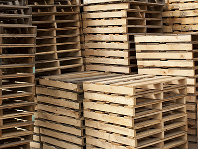 Wooden Pallets Stored in a Warehouse in Tallahassee Florida